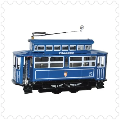 Tranvia Azul Barcelona hojalata