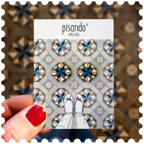 Pendientes baldosa hidráulica estrella