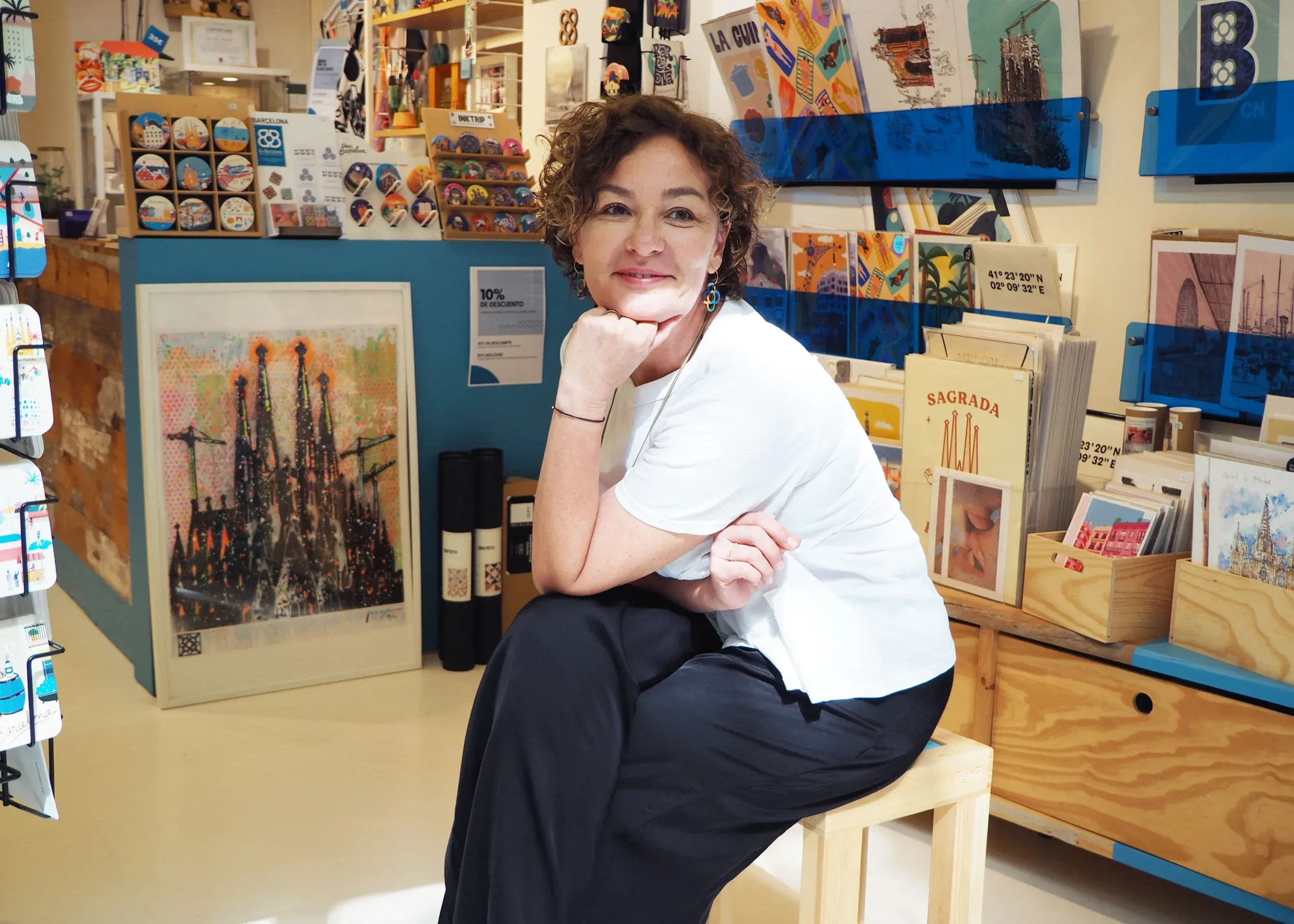 B de Barcelona tienda de souvenirs