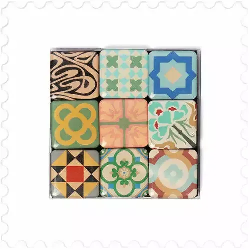 set imanes baldosa hidráulica Casa Amatller