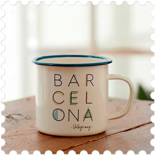 taza vintage Barcelona