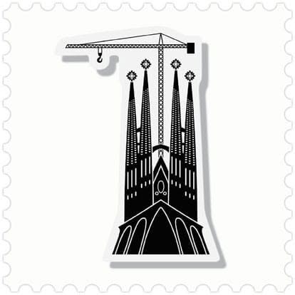 Imán Sagrada Familia, icono, modernista, Gaudi, cool diseño made in Barcelona