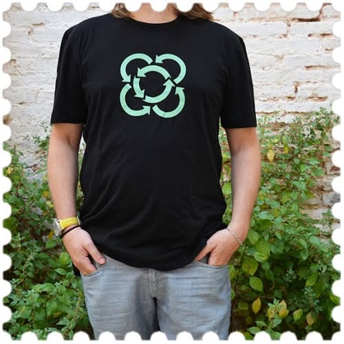 Camiseta hombre modelo Flor de Barcelona en algodón orgánico